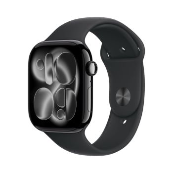 Apple Watch Series 11 42 mm, Jet Black Aluminum Case with Sport Band Black (S/M)