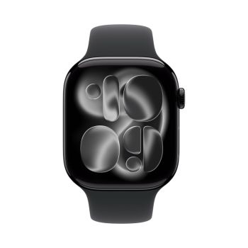 Apple Watch Series 11 42 mm, Jet Black Aluminum Case with Sport Band Black (S/M)