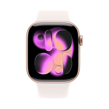 Apple Watch Series 11 42mm, Rose Gold Aluminum Case with Sport Light Blush (S/M)