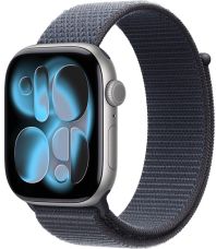 Apple Watch Series 11 42 mm, Space Gray Aluminum Case with Sport Loop Anchor Blue