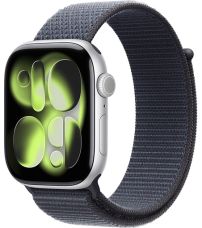 Apple Watch Series 11 42 mm, Silver Aluminum Case with Sport Loop Anchor Blue