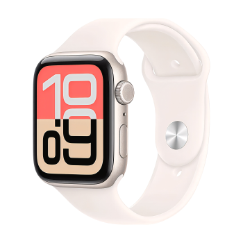Apple Watch SE 3 44 mm, Starlight Aluminum Light Blush Sport Band (M/L)