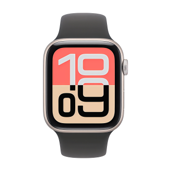 Apple Watch SE 3 40 mm, Starlight Aluminum Black Sport Band (S/M)
