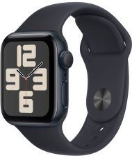 Apple Watch SE 2, 40 мм, корпус из алюминия цвета «тёмная ночь», спортивный ремешок цвета «тёмная ночь», GPS + Cellular, M/L