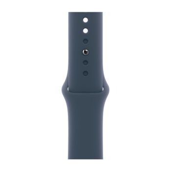 Apple Watch SE 2, 44 мм, корпус из алюминия серебристого цвета, спортивный ремешок цвета «грозовой синий»,  GPS + Cellular, S/M