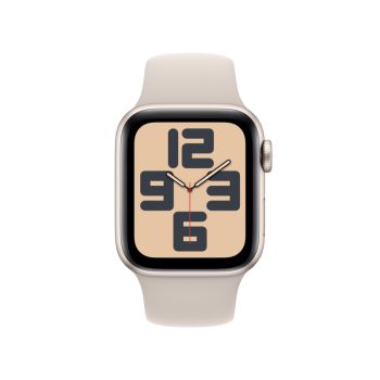 Apple Watch SE 2, 40 мм, корпус из алюминия цвета «сияющая звезда», спортивный ремешок цвета «сияющая звезда», GPS + Cellular, M/L