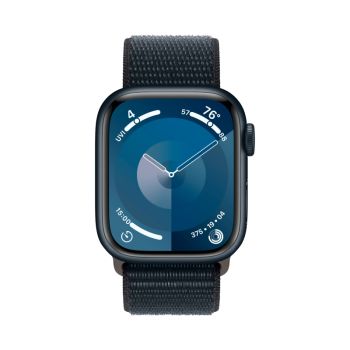 Apple Watch Series 9, 41 мм, корпус из алюминия цвета «тёмная ночь», нейлоновый ремешок цвета «тёмная ночь»