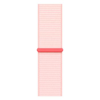 Apple Watch Series 9, 41 мм, корпус из алюминия розового цвета, нейлоновый ремешок нежно-розового цвета