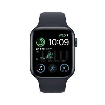 Apple Watch SE 2, 40 мм, корпус из алюминия цвета «тёмная ночь», спортивный ремешок цвета «тёмная ночь», GPS