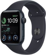 Apple Watch SE 2, 40 мм, корпус из алюминия цвета «тёмная ночь», спортивный ремешок цвета «тёмная ночь», GPS