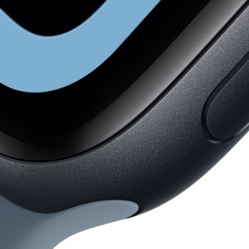 Apple Watch SE 3 44 mm, Midnight Aluminum Anchor blue Sport Band (S/M)