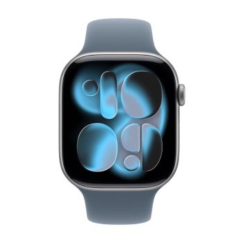 Apple Watch Series 11, 42 mm, Space Gray Aluminum Anchor blue Sport Band (M/L)