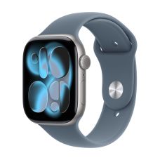 Apple Watch Series 11, 42 mm, Space Gray Aluminum Anchor blue Sport Band (M/L)