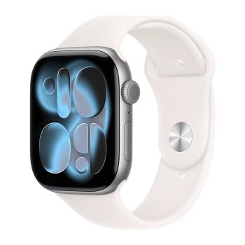Apple Watch Series 11, 42 mm, Space Gray Aluminum Light Blush Sport Band (S/M)