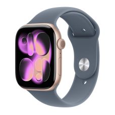 Apple Watch Series 11, 42 mm, Rose Gold Aluminum Anchor blue Sport Band (M/L)