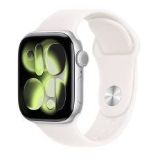 Apple Watch Series 11, 42 mm, Silver Aluminum Light Blush Sport Band (M/L)