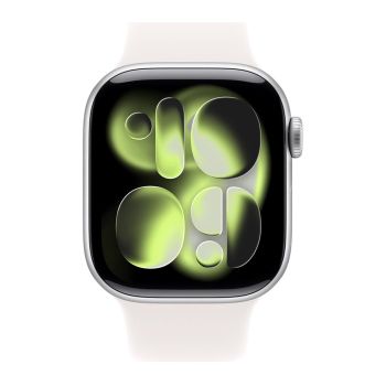 Apple Watch Series 11, 42 mm, Silver Aluminum Light Blush Sport Band (S/M)