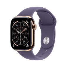 Apple Watch Series 11, 42 mm, Gold Titanium GPS+Cellular, Purple Fog Sport Band (M/L)
