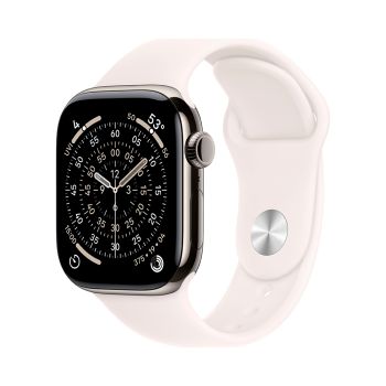 Apple Watch Series 11, 42 mm, Nalural Titanium GPS+Cellular, Light Blush Sport Band (S/M)