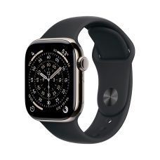 Apple Watch Series 11, 42 mm, Nalural Titanium GPS+Cellular, Black Sport Band (M/L)
