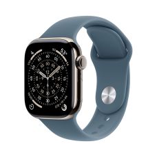 Apple Watch Series 11, 42 mm, Nalural Titanium GPS+Cellular, Anchor blue Sport Band (M/L)