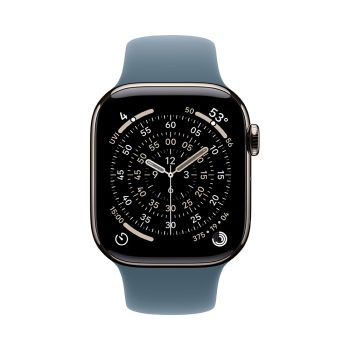 Apple Watch Series 11, 42 mm, Nalural Titanium GPS+Cellular, Anchor blue Sport Band (M/L)