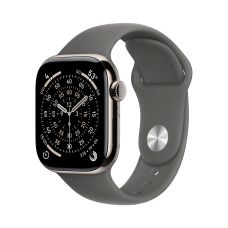 Apple Watch Series 11, 42 mm, Nalural Titanium GPS+Cellular, Stone Gray Sport Band (M/L)