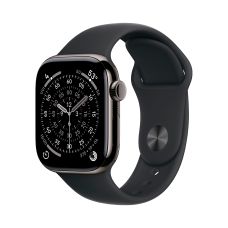 Apple Watch Series 11, 42 mm, Slate Titanium GPS+Cellular, Black Sport Band (M/L)