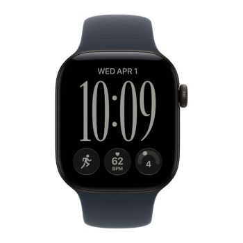 Apple Watch Series 12, 42 mm, Black Aluminum Navy Blue Sport Band S/M