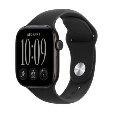 Apple Watch Series 12, 42 mm, Black Aluminum Black Sport Band M/L