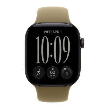 Apple Watch Series 12, 42 mm, Black Aluminum GPS+Cellular Olive Sport Band S/M