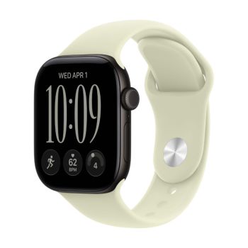 Apple Watch Series 12, 42 mm, Black Aluminum Pale Succulent Sport Band M/L