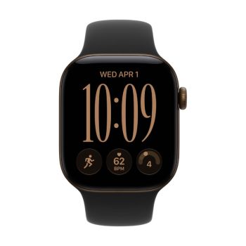 Apple Watch Series 12, 42 mm, Dark Bronze Aluminum Black Sport Band M/L