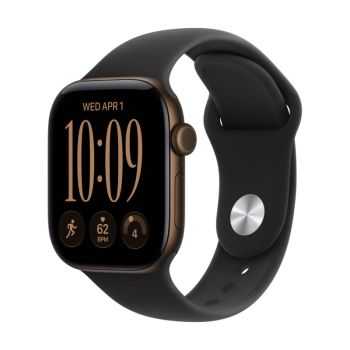 Apple Watch Series 12, 42 mm, Dark Bronze Aluminum Black Sport Band M/L