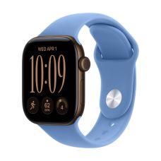Apple Watch Series 12, 42 mm, Dark Bronze Aluminum GPS+Cellular Wildflower Blue Sport Band M/L