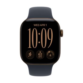 Apple Watch Series 12, 42 mm, Dark Bronze Aluminum Navy Blue Sport Band M/L