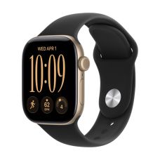 Apple Watch Series 12, 42 mm, Light Gold Aluminum Black Sport Band M/L
