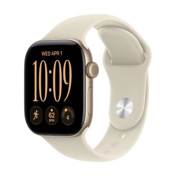 Apple Watch Series 12, 42 mm, Light Gold Aluminum Sand Sport Band S/M