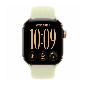 Apple Watch Series 12, 42 mm, Light Gold Aluminum Pale Succulent Sport Band S/M