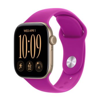 Apple Watch Series 12, 42 mm, Light Gold Aluminum Magenta Sport Band M/L