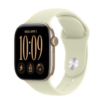 Apple Watch Series 12, 42 mm, Light Gold Aluminum Pale Succulent Sport Band S/M