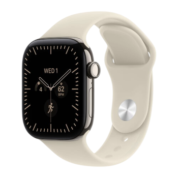 Apple Watch Series 12, 46 mm, Natural Titanium GPS+Cellular Sand Sport Band S/M