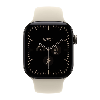 Apple Watch Series 12, 46 mm, Natural Titanium GPS+Cellular Sand Sport Band S/M