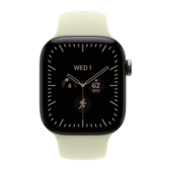 Apple Watch Series 12, 46 mm, Natural Titanium GPS+Cellular Pale Succulent Sport Band M/L