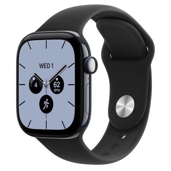 Apple Watch Series 12, 46 mm, Night Blue Ceramic GPS+Cellular Black Sport Band M/L