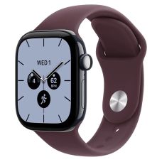 Apple Watch Series 12, 46 mm, Night Blue Ceramic GPS+Cellular Burgundy Sport Band M/L