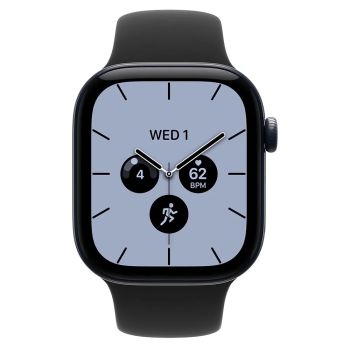 Apple Watch Series 12, 46 mm, Night Blue Ceramic GPS+Cellular Black Sport Band M/L