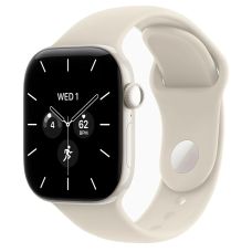 Apple Watch Series 12, 46 mm, Pearl White Ceramic GPS+Cellular Sand Sport Band M/L