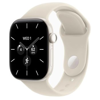 Apple Watch Series 12, 42 mm, Pearl White Ceramic GPS+Cellular Sand Sport Band S/M