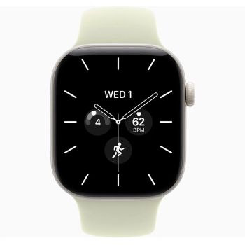 Apple Watch Series 12, 46 mm, Pearl White Ceramic GPS+Cellular Pale Succulent Sport Band M/L